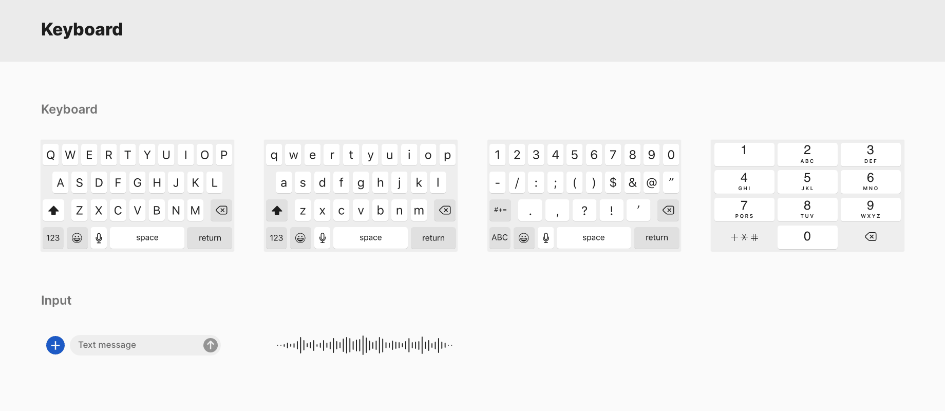 iOS Light - keyboard